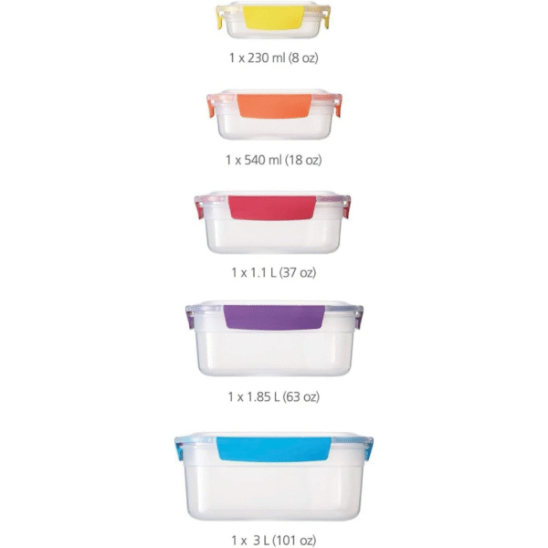 Joseph Joseph Nest Lock 5pc Storage Set (Mcolour) - Image 3