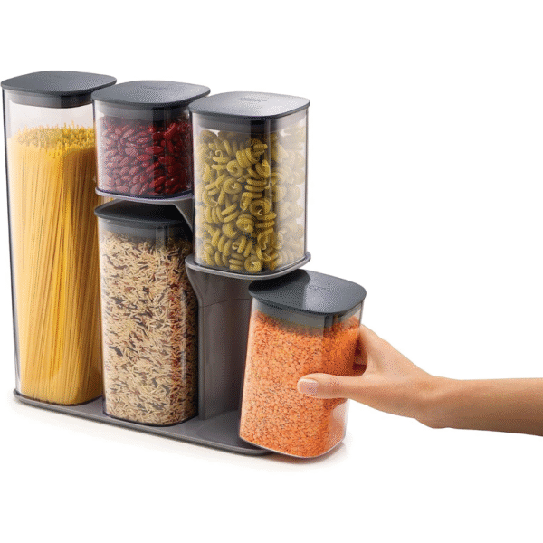 Joseph Joseph Podium 5pc Storage Set (Grey) - Image 2
