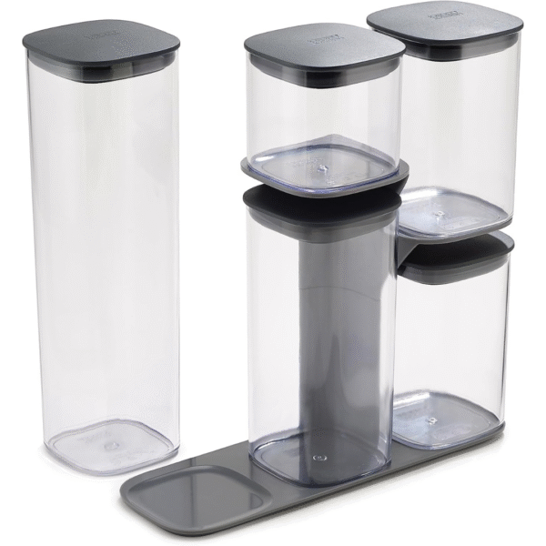 Joseph Joseph Podium 5pc Storage Set (Grey) - Image 3