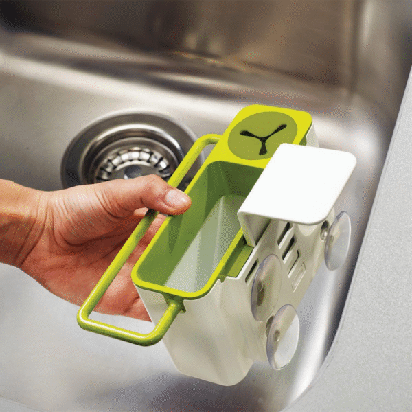 Joseph Joseph Sink Aid In Sink Caddy White/Green - Image 3