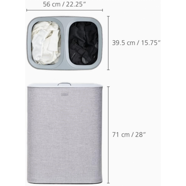 Joseph Joseph Tota 90L Laundry Basket[Grey] - Image 3