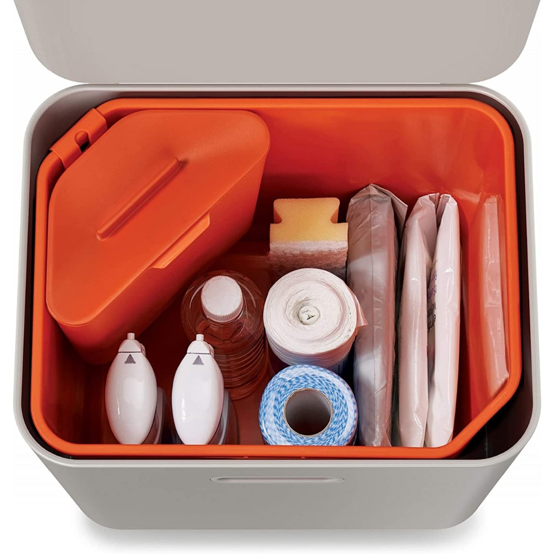 Joseph Joseph Totem Max 60L Waste & Recycling Bin Stone Finish - Image 2