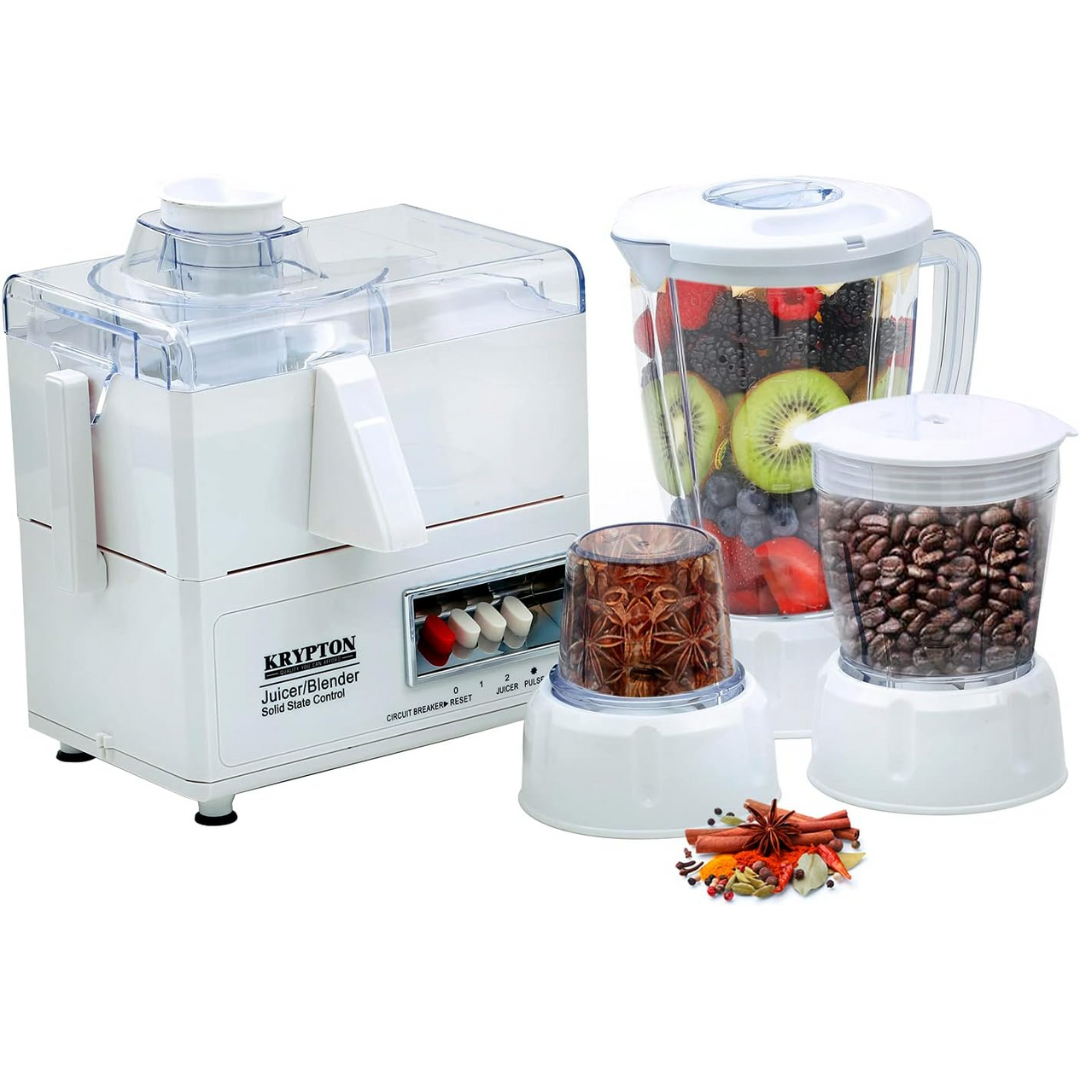 Krypton Multifunctional 4-in-1 600W Power, Juicer & Food Processor 1.6L, White - Image 4