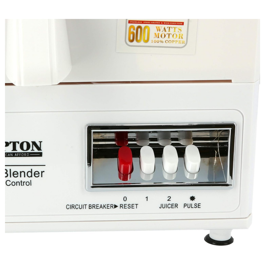 Krypton Multifunctional 4-in-1 600W Power, Juicer & Food Processor 1.6L, White - Image 3