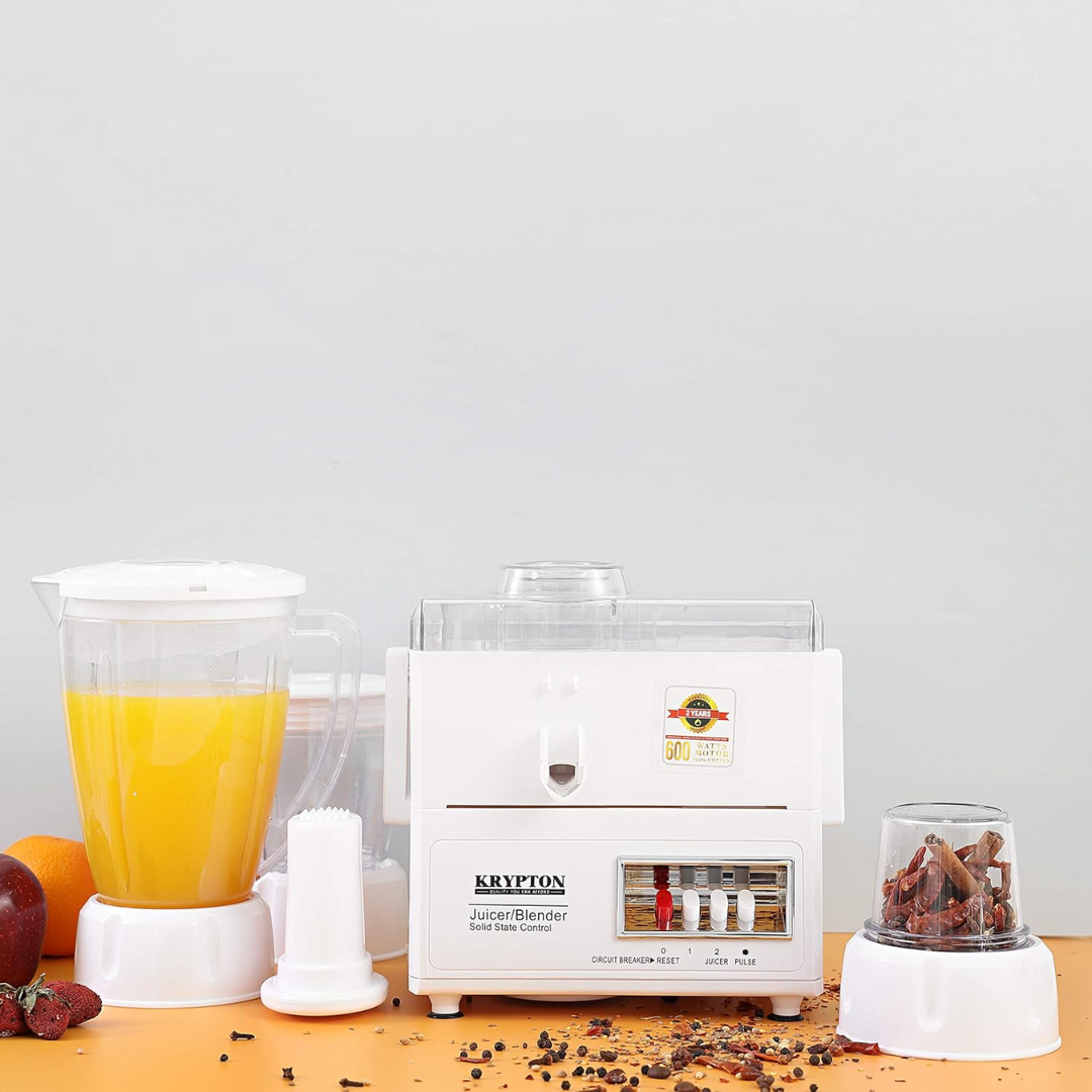 Krypton Multifunctional 4-in-1 600W Power, Juicer & Food Processor 1.6L, White - Image 5