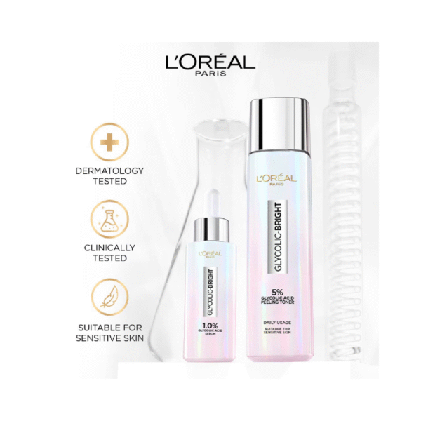 L'Oréal Paris Glycolic Bright Toner 128ml - Image 3