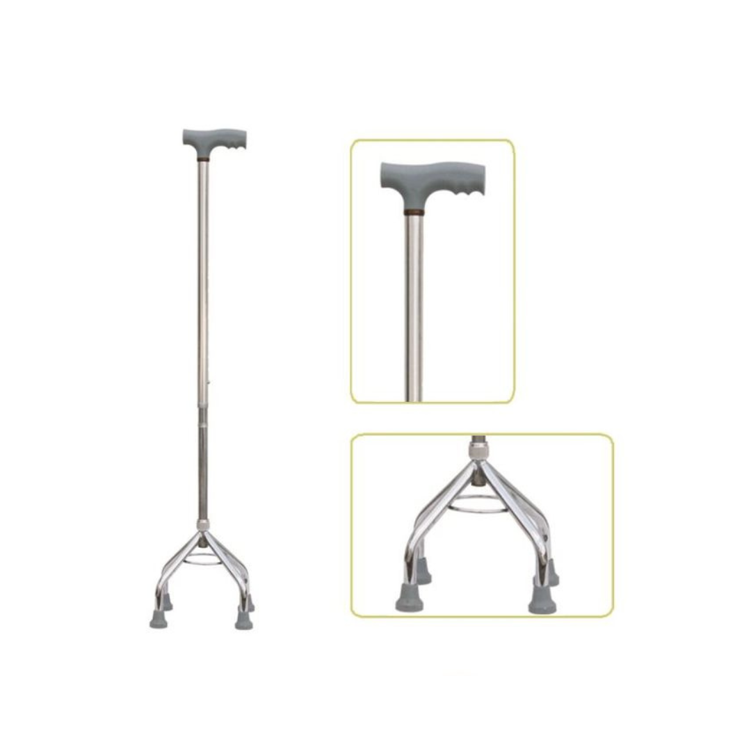 Mobi-Aid Quad Cane Walking Stick Four Legged Cane