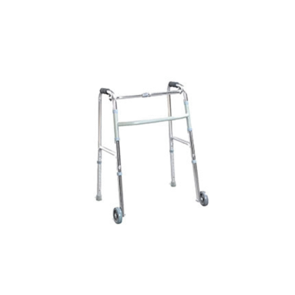 Mobi-Aid Walker Frame With wheels Height Adjustable and Foldable - Image 2