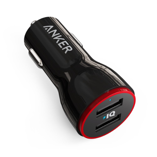 ANKER POWERDRIVE 2 24W 2-PORT CAR CHARGER BLACK