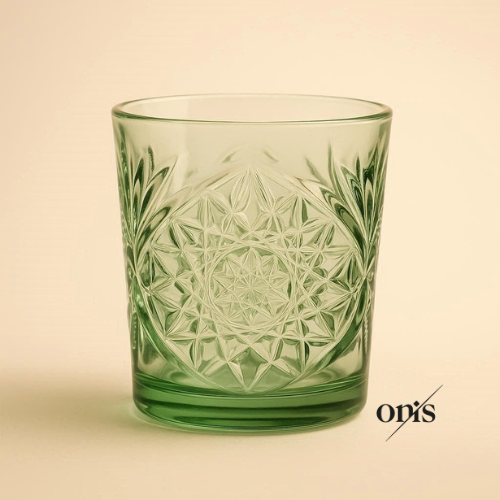 Onis Icon Hobstar Double Old Fashioned Glass Set of 6 Green - 35.5cl