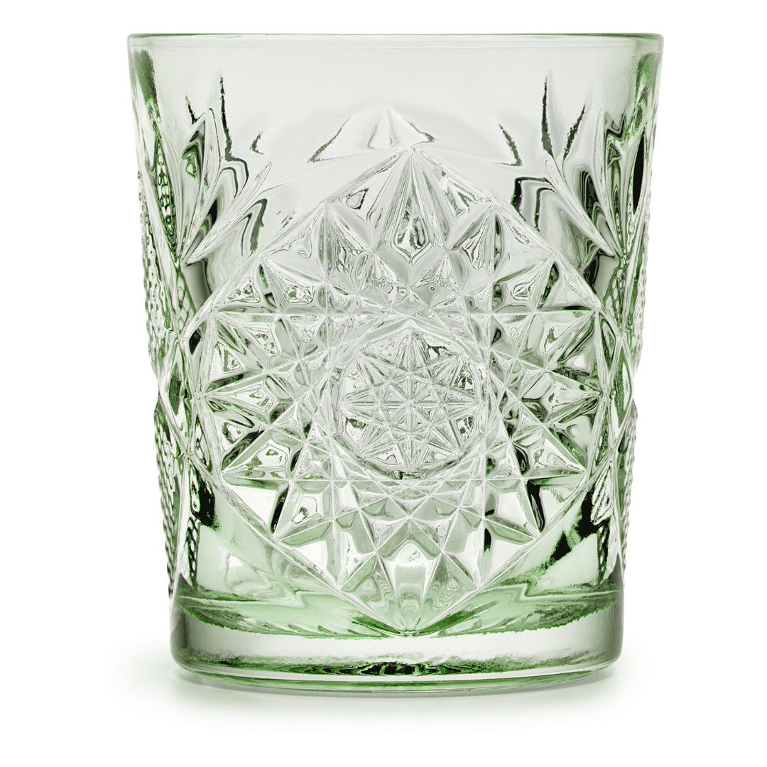 Onis Icon Hobstar Double Old Fashioned Glass Set of 6 Green - 35.5cl