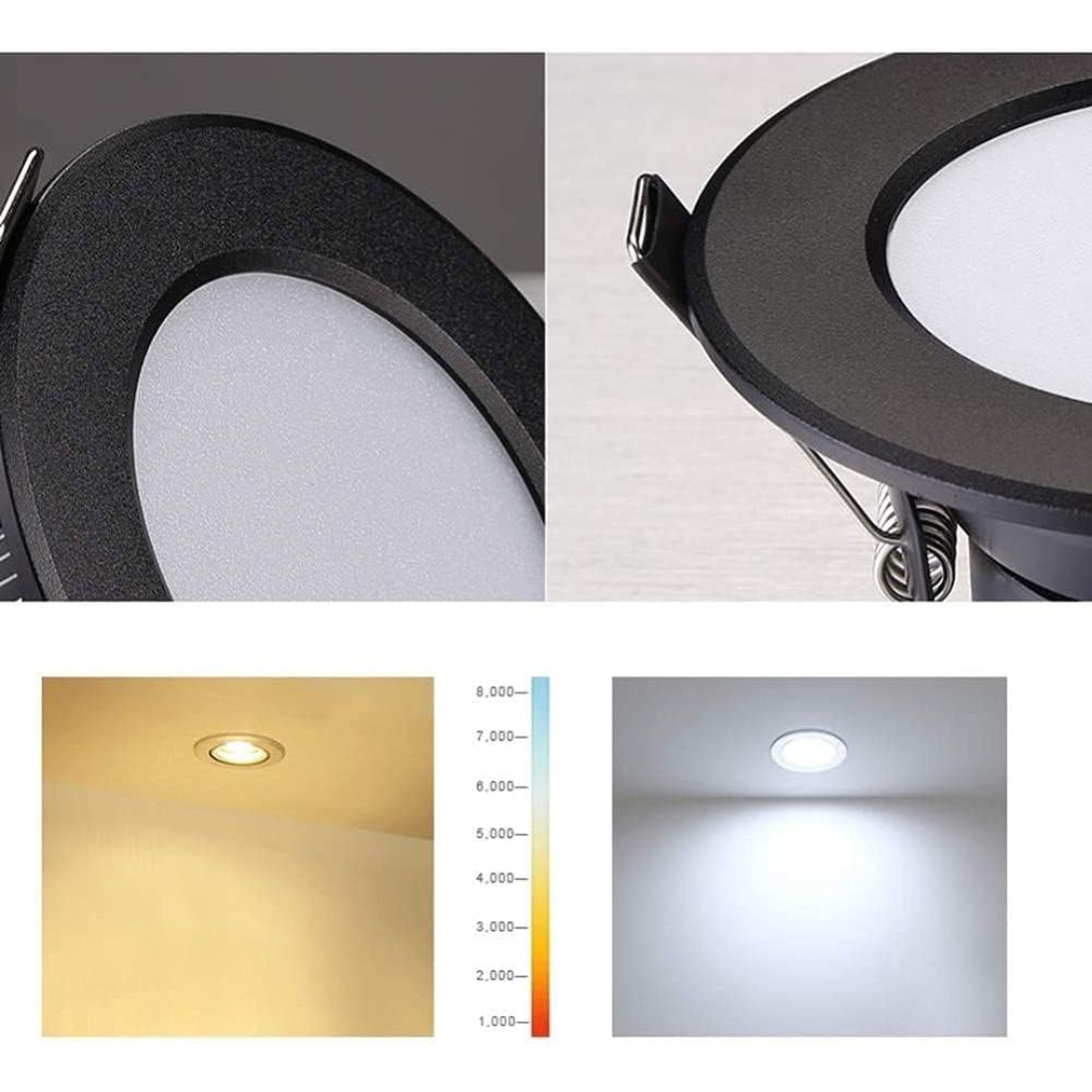 Opple US Pro Series Round Recessed LED Downlight 9W Daylight 6500K 100mm Black Finish - Image 3