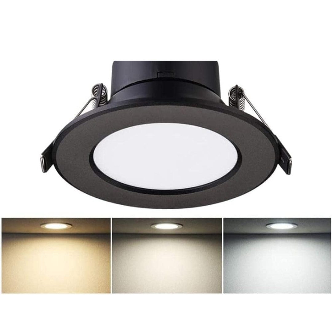 Opple US Pro Series Round Recessed LED Downlight 9W Daylight 6500K 100mm Black Finish - Image 4