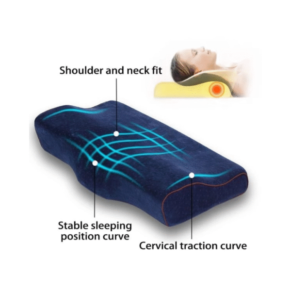 Ortho Aid Ergonomic Cervical Memory Foam Cooling Gel Pillow - Image 3