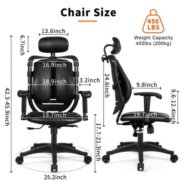 Ortho-Aid Ergonomic Office Chair Office - Image 4