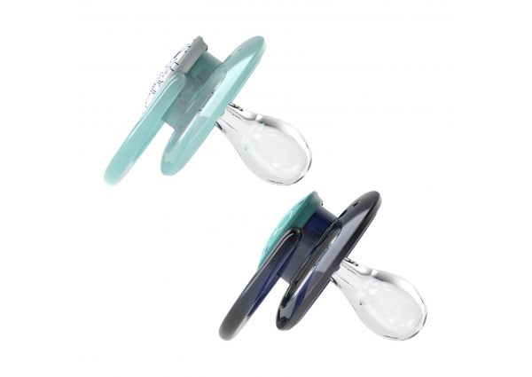 Dr Brown's Advantage Pacifier - Stage 1 Blue 0-6M 2PK PA12002 - Image 2