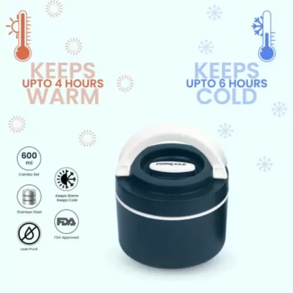 Pinnacle 600ml Lunch Box-400ml Thermo Bottle Combo-Leak Proof PX-1104 - Image 4