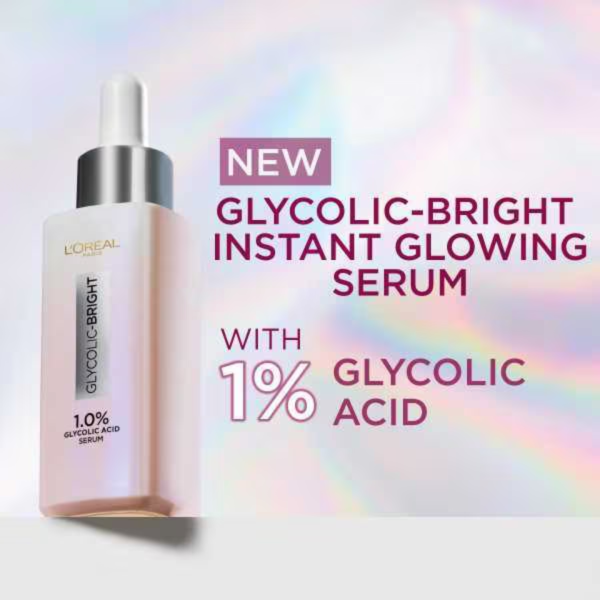 L’oreal Glycolic Bright Instant Glowing Serum 30ml - Image 3