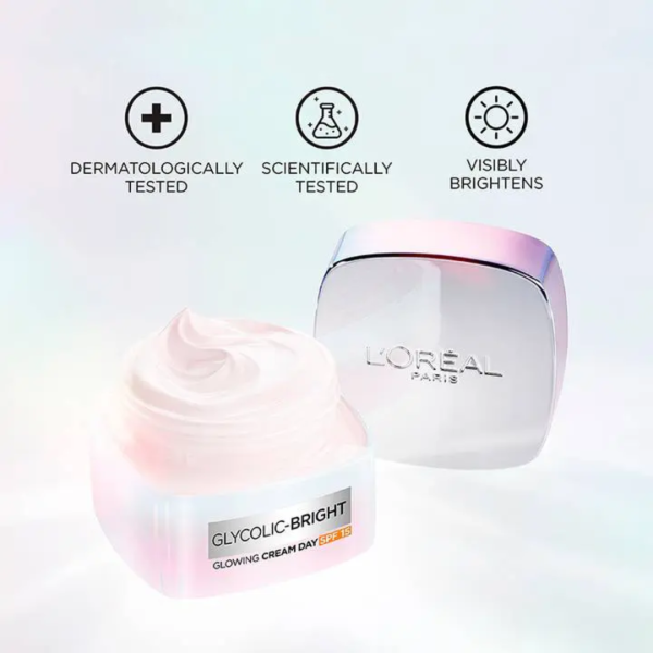 L’ORÉAL Paris Glycolic Bright Glowing Cream Day SPF 25 50ML– 50ml - Image 2