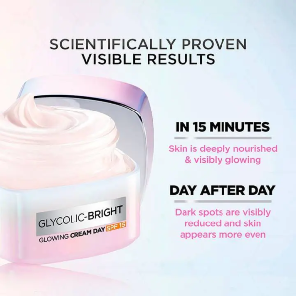 L’ORÉAL Paris Glycolic Bright Glowing Cream Day SPF 25 50ML– 50ml - Image 5