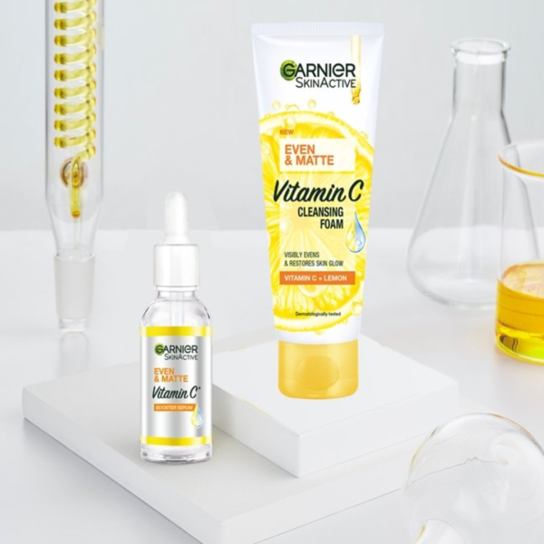 Garnier Even & Matte Gentle Cleansing Foam 50ml - Image 3