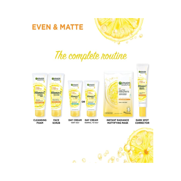 Garnier Even & Matte Gentle Cleansing Foam 50ml - Image 4