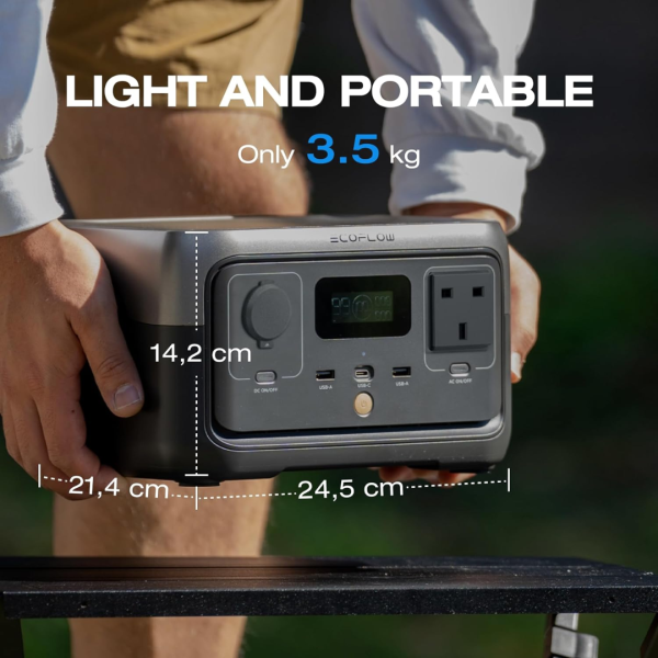 EcoFlow RIVER 2 Portable Power Station  (300W, 256Wh) – ZMR600-B-UK - Image 10