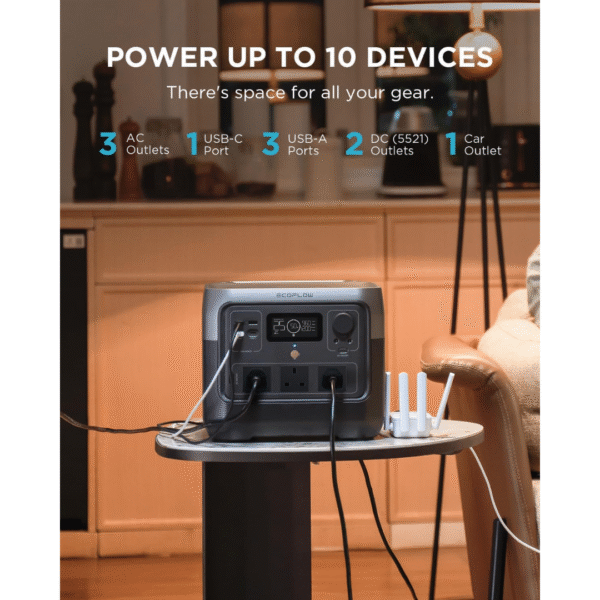 ECOFLOW Portable Power Station RIVER 2 Pro, 800W 768Wh ZMR620-B-UK - Image 8