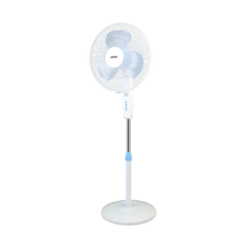 Sanford 18-Inch Stand Fan with LED Light | 60W Motor | 1250 RPM | 3-Speed | Adjustable Height