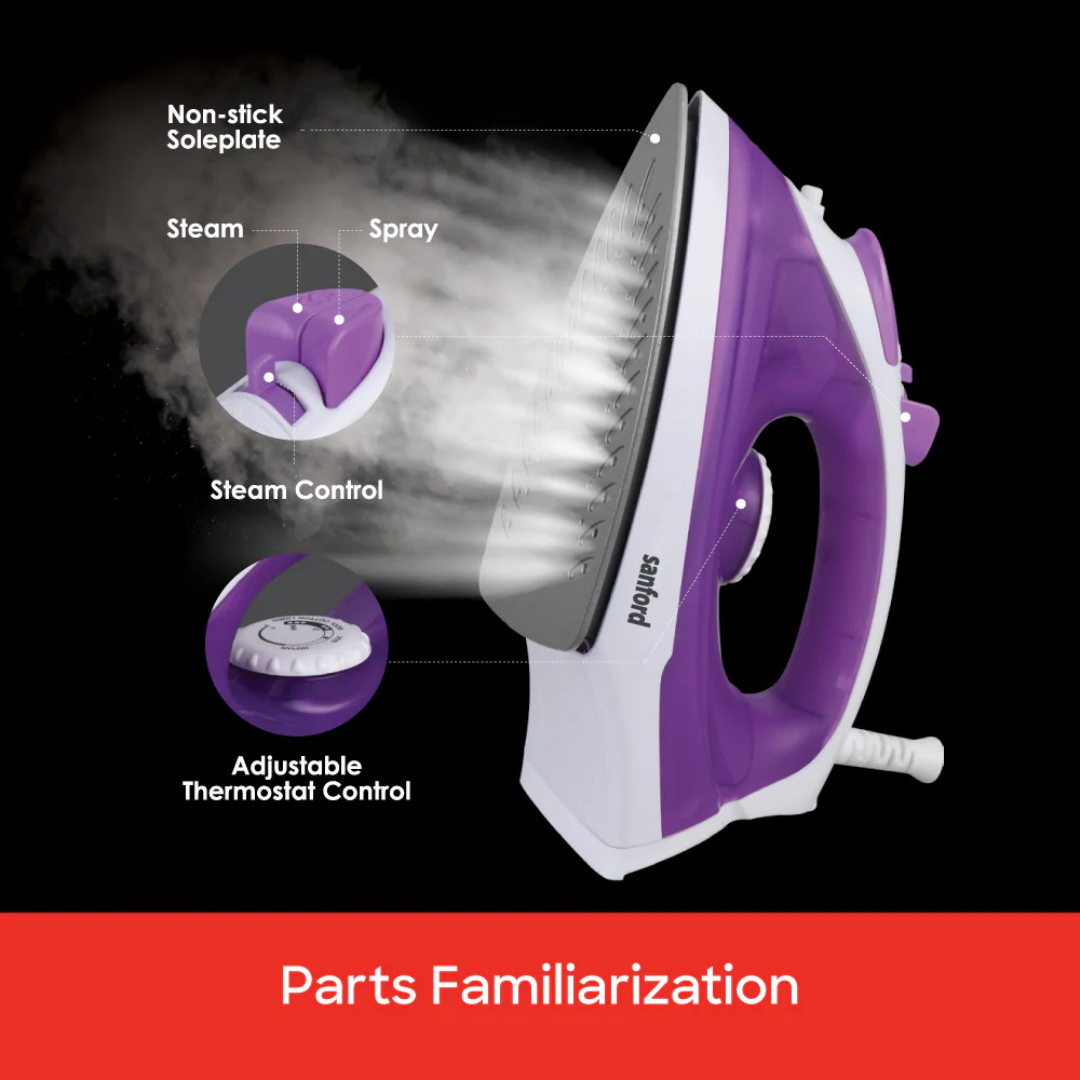 Sanford 2200W Steam Iron with Ceramic Coating and Self Cleaning SF48SI - Image 5