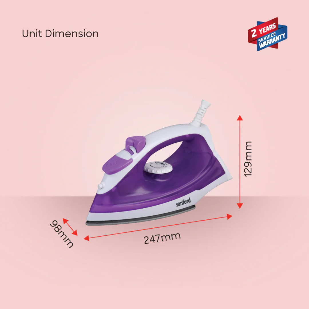 Sanford 2200W Steam Iron with Ceramic Coating and Self Cleaning SF48SI - Image 6