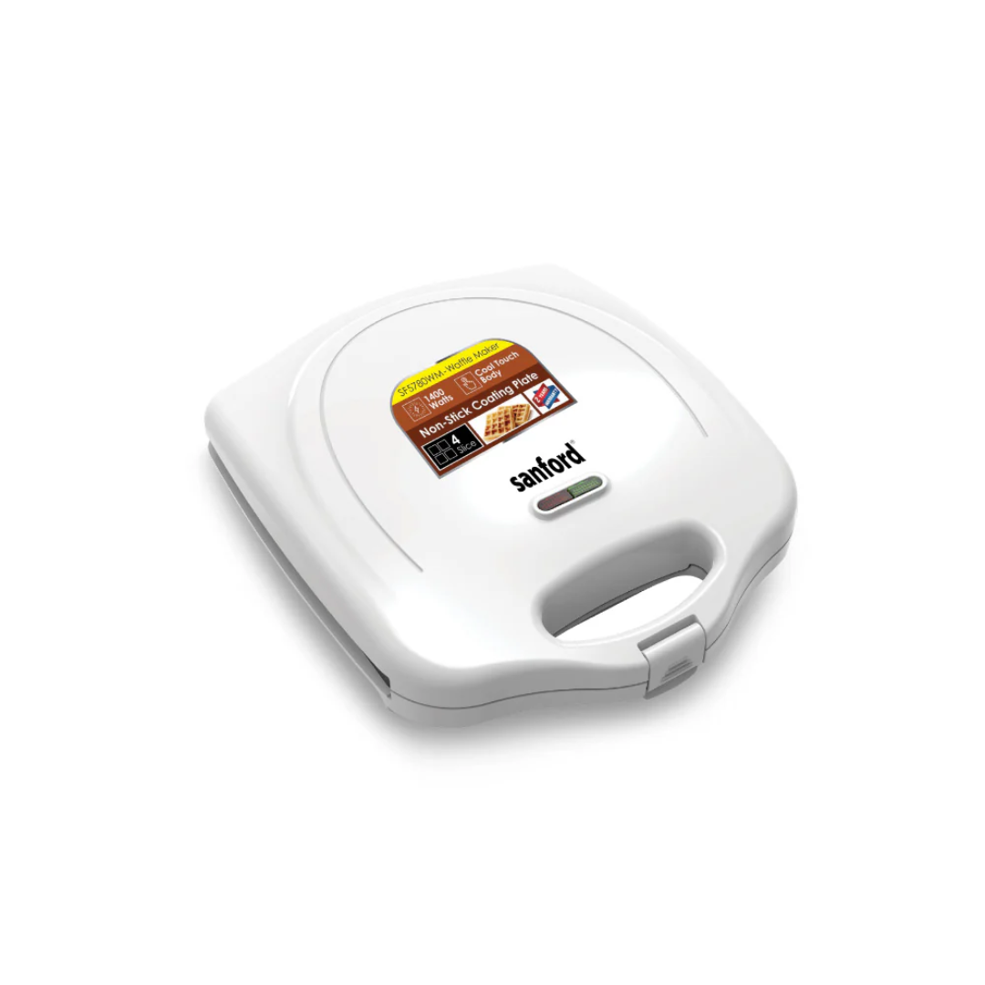 Sanford 4-Slice Waffle Maker with Non-Stick Plates & 1400W Thermostatic Control SF5780WM