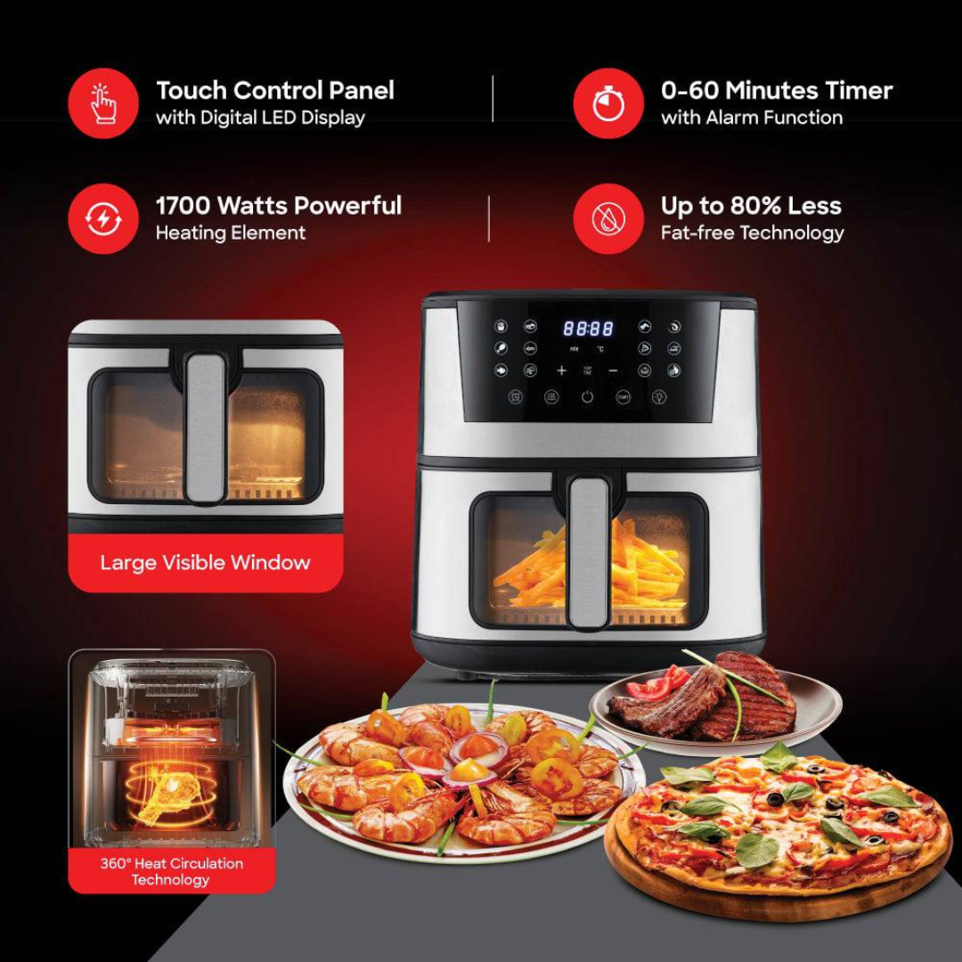 Sanford 7L Digital Air Fryer with 12 Presets and 360° Hot Air Circulation SF2454AF - Image 4