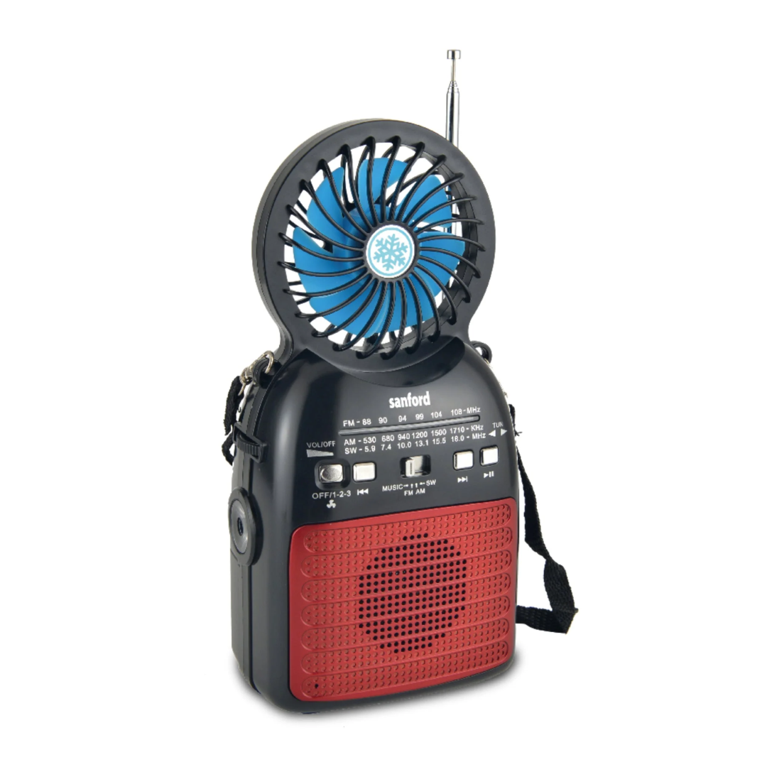 Sanford Multifunctional Portable Radio With Mini Fan SF1017PR