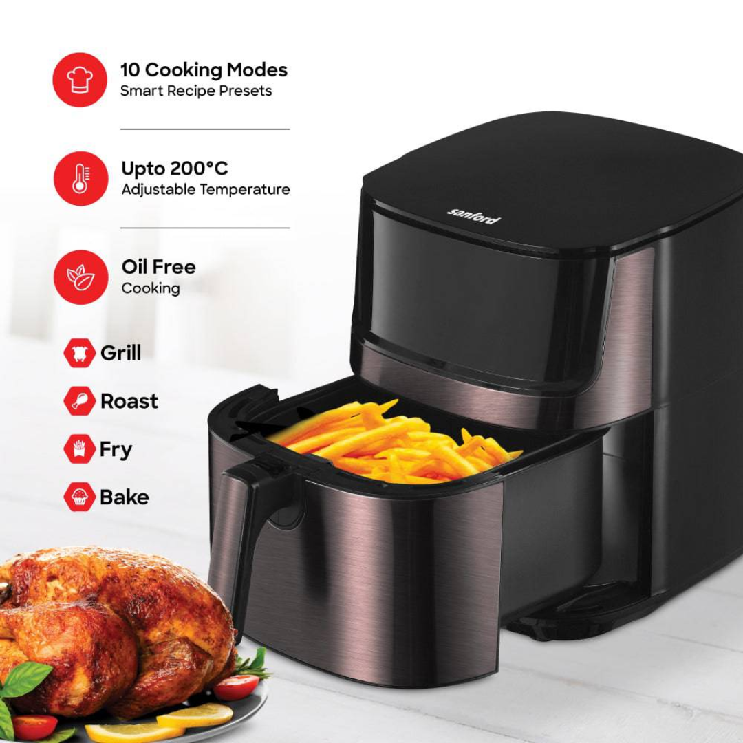 Sanford Premium 8.0L Air Fryer 1500W Touch Screen & Smart Presets SF2458AF - Image 3