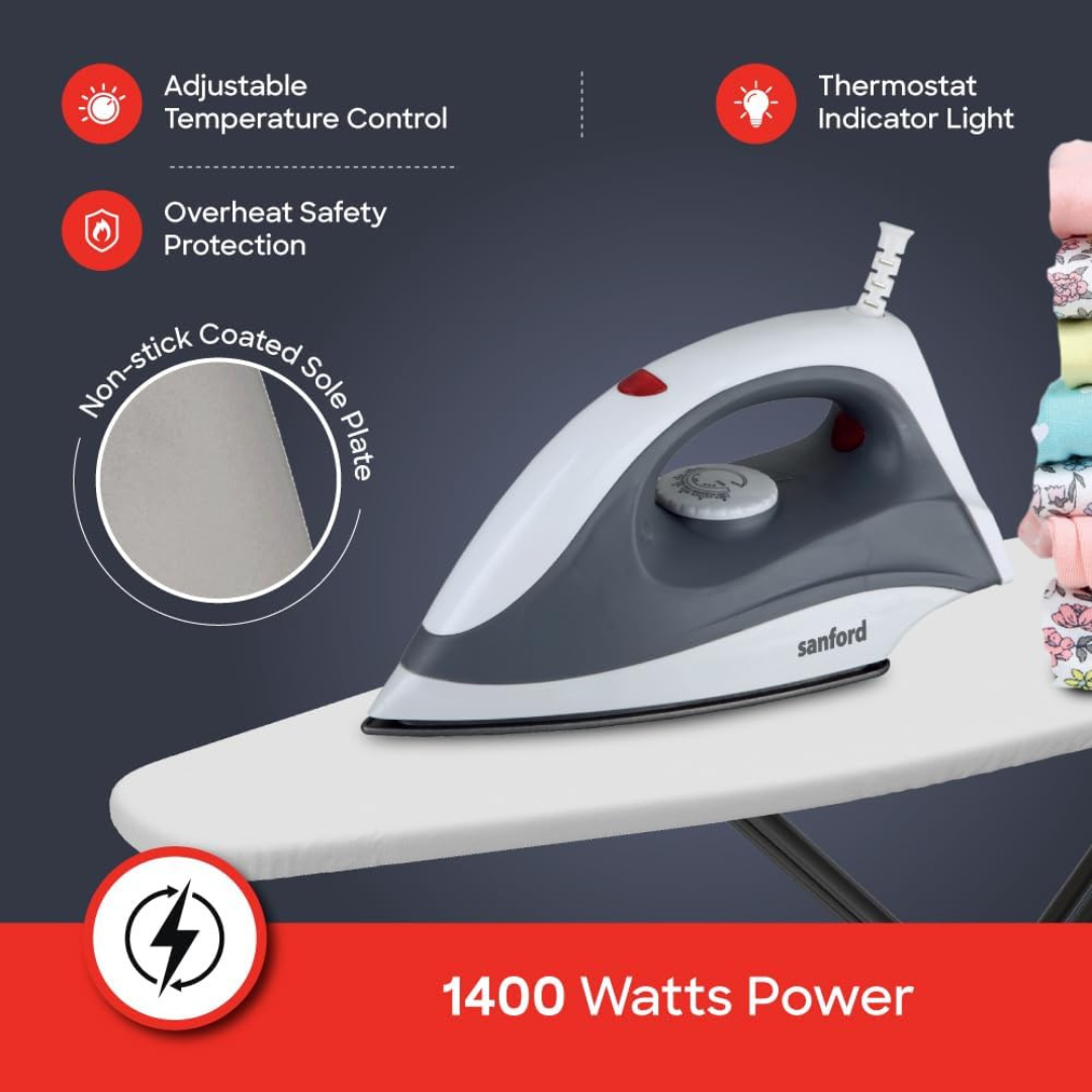 Sanford 1400W Non-Stick Dry Iron SF29DI - Image 3