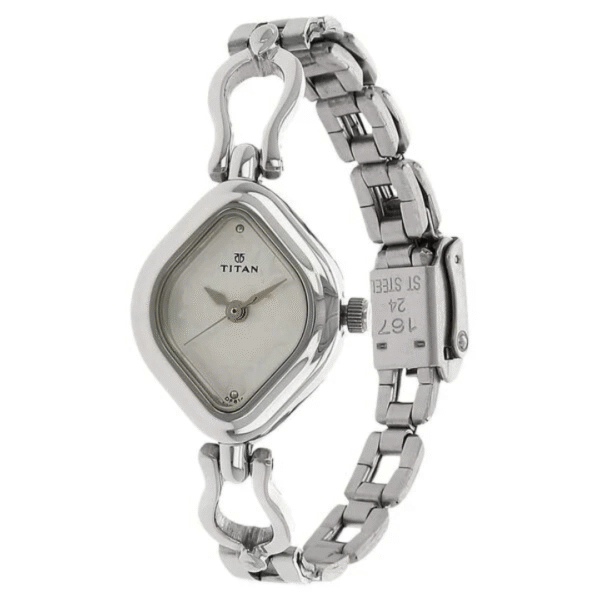 Titan Silver Dial Stainless Steel Strap Watch - Image 2