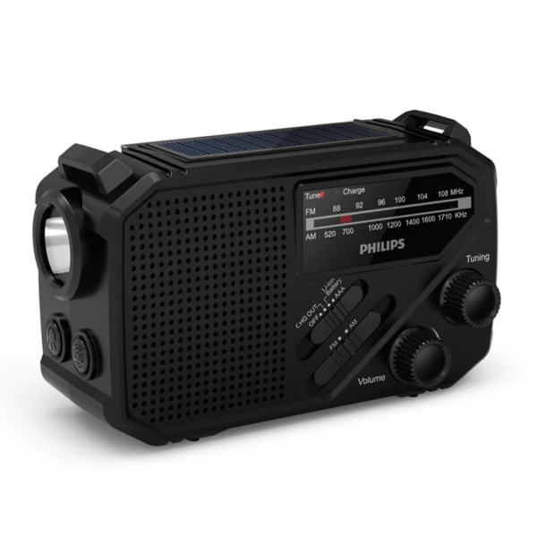 Philips Portable Radio with Torch and Hand Crank Charger TAR1609/00 - Image 3