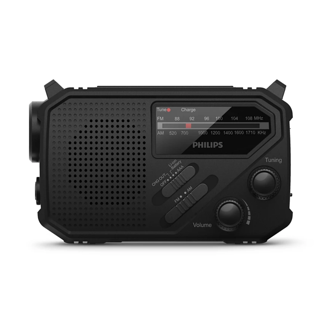 Philips Portable Radio with Torch and Hand Crank Charger TAR1609/00