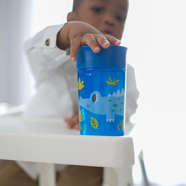 Dr. Brown's Cheers Training Sippy Cups 360 Blue Animal Deco, 300ML, 9m+-TC01094 - Image 5