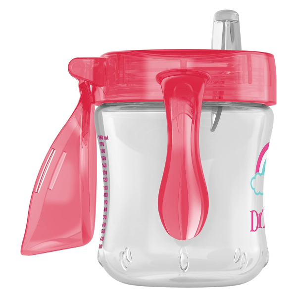 Dr. Brown's Soft Spout Toddler Cup with Handles, Pink-TC61003 - Image 4