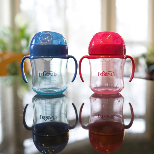 Dr. Brown's Soft Spout Toddler Cup with Handles, Blue -TC61001 - Image 5