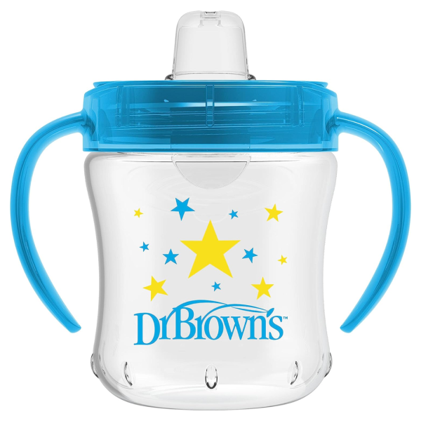 Dr. Brown's Soft Spout Toddler Cup with Handles, Blue -TC61001 - Image 3