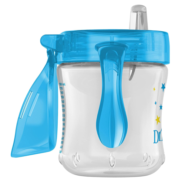 Dr. Brown's Soft Spout Toddler Cup with Handles, Blue -TC61001 - Image 4