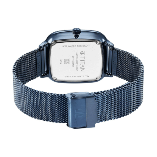 Titan Avant Garde Quartz Multifunction Blue Dial Stainless Steel Strap for Men - Image 4