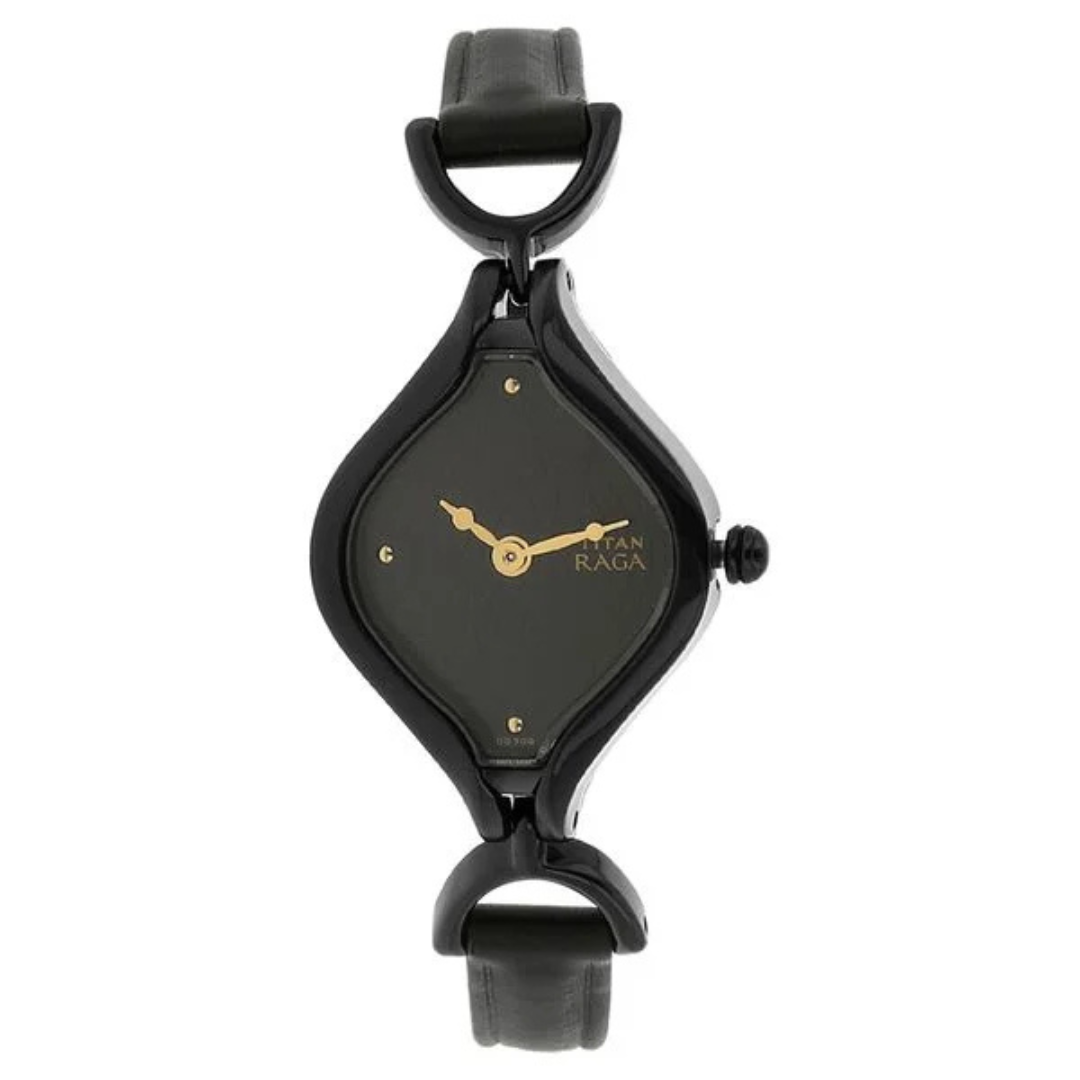 Titan Black Dial Analog Watch For Women