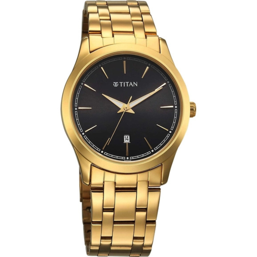 Titan Black Dial Analog Watch for Men