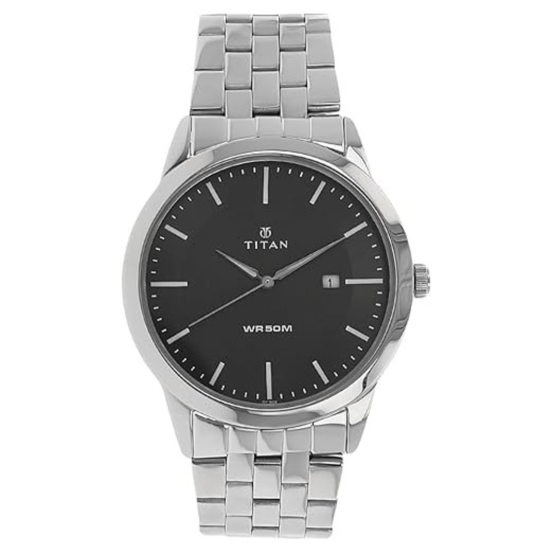 Titan Black Dial Analog Watch for Men