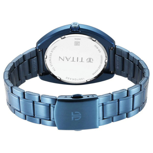 Titan Bolt Silver White Dial Stainless Steel Mesh Strap Watch - Image 4
