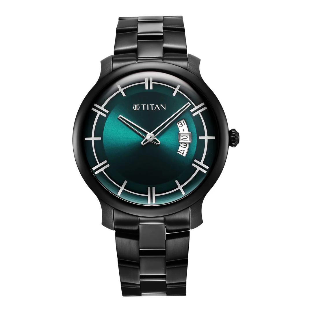 Titan Classic Distincta Green Dial Analog Watch for Men